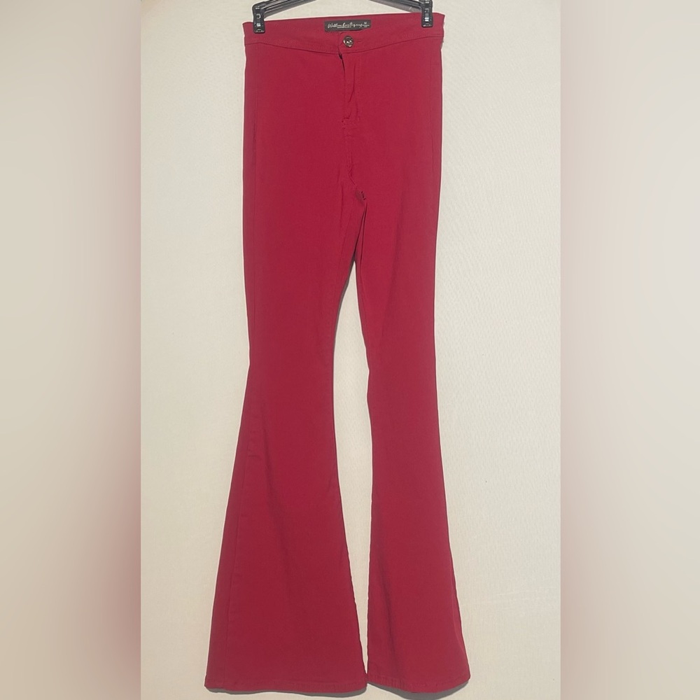 William Rast Red Flared Pants - Picture 2 of 8